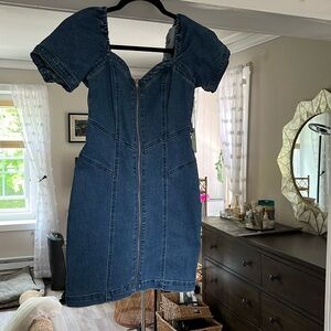 Denim mini dress